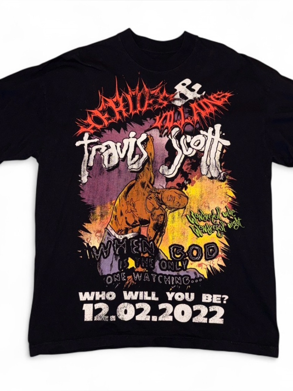 Travis Scott x Metro Boomin Heroes and Villains 2022 T-Shirt Men’s XL Black